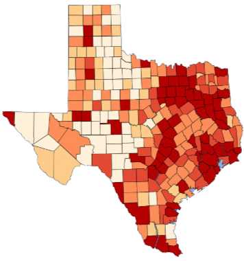 Image of Texas Heat Map